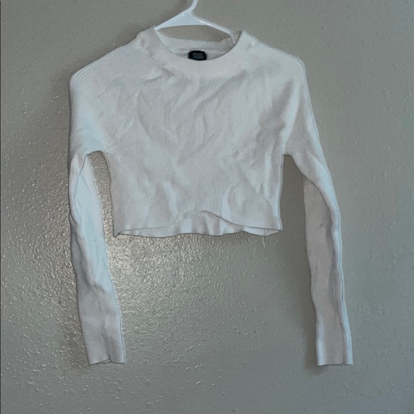 White Cotton Ribbed Women's Top - Picture 1 of 3